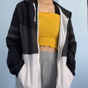 Black Gray and White Zumiez Windbreaker